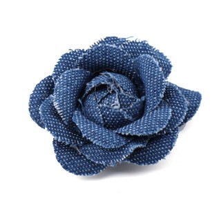 Set 5 Bông Hoa Vải Denim Dễ Thương Dùng Làm Đồ Trang Sức DIY