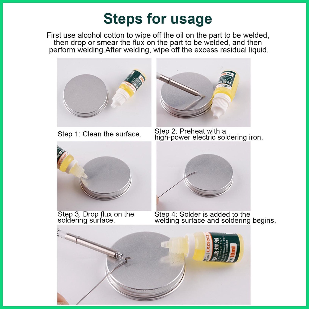 Lọ Dung Dịch Hàn 10ml Bằng Nhôm Đồng Dùng Cho Pin Đồng / Sắt Mạ Kẽm DIY