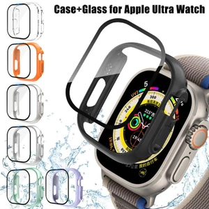 Kính + Ốp Cho Apple Watch Ultra 49mm Chống Trầy Xước PC Dành Cho Iwatch Ultra 49mm Cover + Phim Bảo Vệ Màn Hình