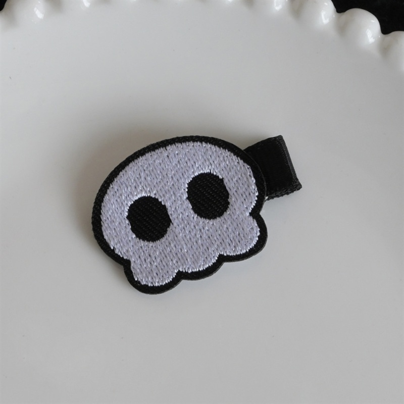 YOI Halloween Đảng Chữ Thập Đầu Lâu Kẹp Tóc Nữ Phong Cách Punk Quyến Rũ Kẹp Tóc Thẩm Mỹ Goth Phong Cách Phụ Kiện Tóc