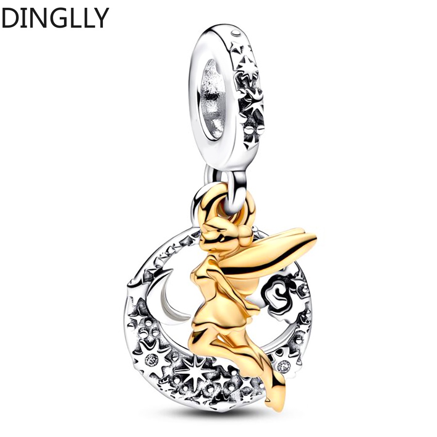 Hạt Charm Hình Hoa Hồng Và Bướm Màu Bạc Dùng Làm Trang Sức DIY