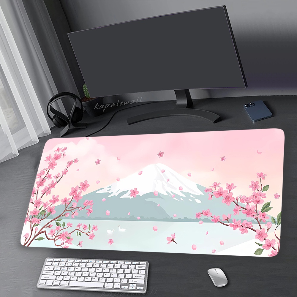 Sakura Mouse Pad 900x400mm Hồng Chuột Thảm Bàn Thảm Cao Su Mousepad Pc Phụ Kiện Bàn Phím Thảm Tốc Độ Trò Chơi Miếng Lót