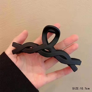Kẹp Tóc Cỡ Lớn Màu Đen Nhám Kẹp Tóc Đuôi Ngựa Hình Cá Mập Phong Cách Hàn Quốc Xinh Xắn Cho Nữ