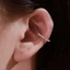 MERIGGIARE 1 Bông Tai Full Kim Cương, Unisex Xoắn Sụn Kẹp Trên Vòng Đeo Tai, Bạc Vàng Không Xuyên Khóa Tai Nam