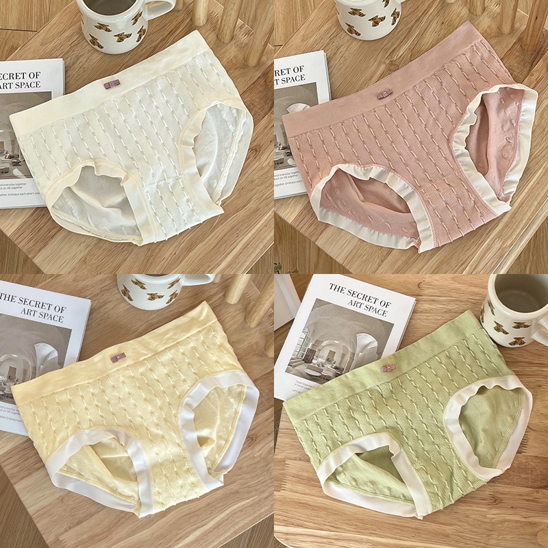 Quần Lót Cotton Không Đường May Kháng Khuẩn Thân Thiện Với Da Cho Nữ