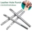 Máy đục lỗ bằng da IAPPORTUNIA, Máy đục lỗ mắt ngô bạc bằng thép Carbon, Đai đồng hồ có lỗ rỗng 2,5 / 3 / 3,5 / 4mm bền bỉ
