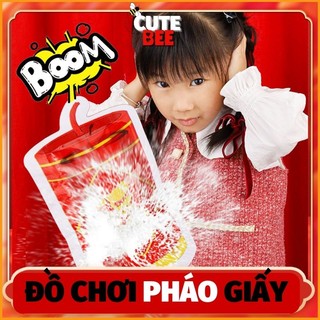 Đồ chơi PHÁO NÉM cầm tay CUTE BEE tiếng kêu to, chất liệu an toàn cho trẻ nhỏ - Pháo chanh, pháo soda, pháo giấy