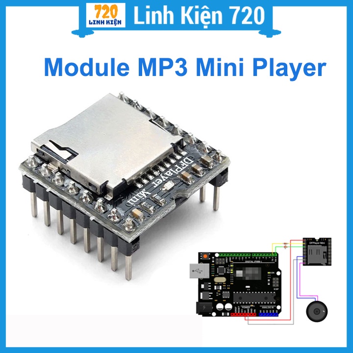 DFPlayer Mini MP3 Player Module For Arduino Black | Shopee Việt Nam