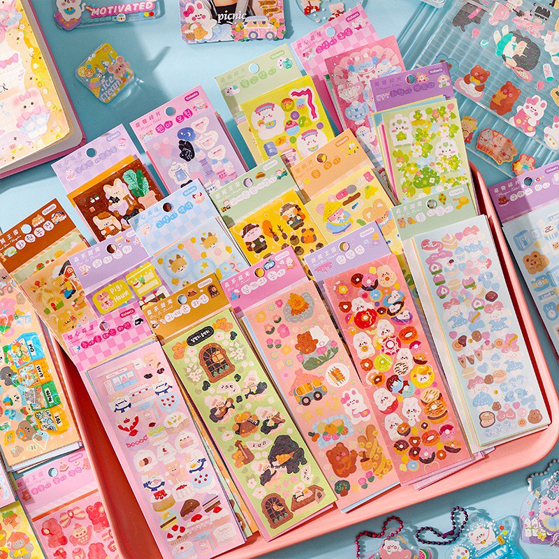 BỘ 10 HÌNH DÁN LẤP LÁNH NHIỀU CHỦ ĐỀ SET 10 STICKERS BLINGBLING STICKER ...