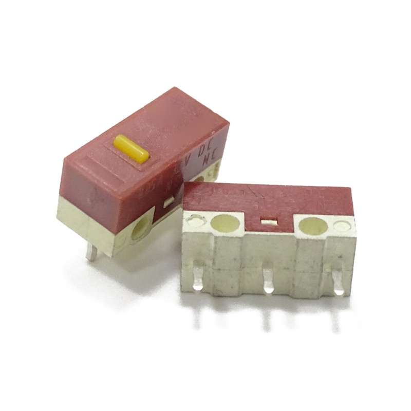 Ior 2 10 Chiếc HUANO Chuột Chính Hãng Micro Switch 3Pins 30M Click Chuột Micro Tắt Tiếng Nút Microswitch Set Chấm Vàng
