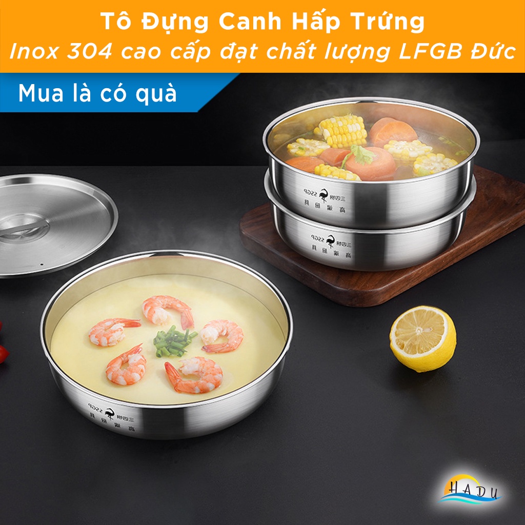Bát Tô Inox 304 Có Nắp Đậy Cao Cấp Không Gỉ Đạt Chất Lượng LFGB Đức ...