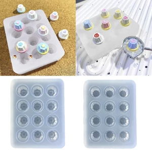 OXXGGKAO Khuôn Lắc Nhựa Khuôn Chất Làm Đầy Silicon Quicksand Shaker Khuôn Làm Đầy Cho DIY Trang Sức Làm Mặt Dây Chuyền Móc Khóa