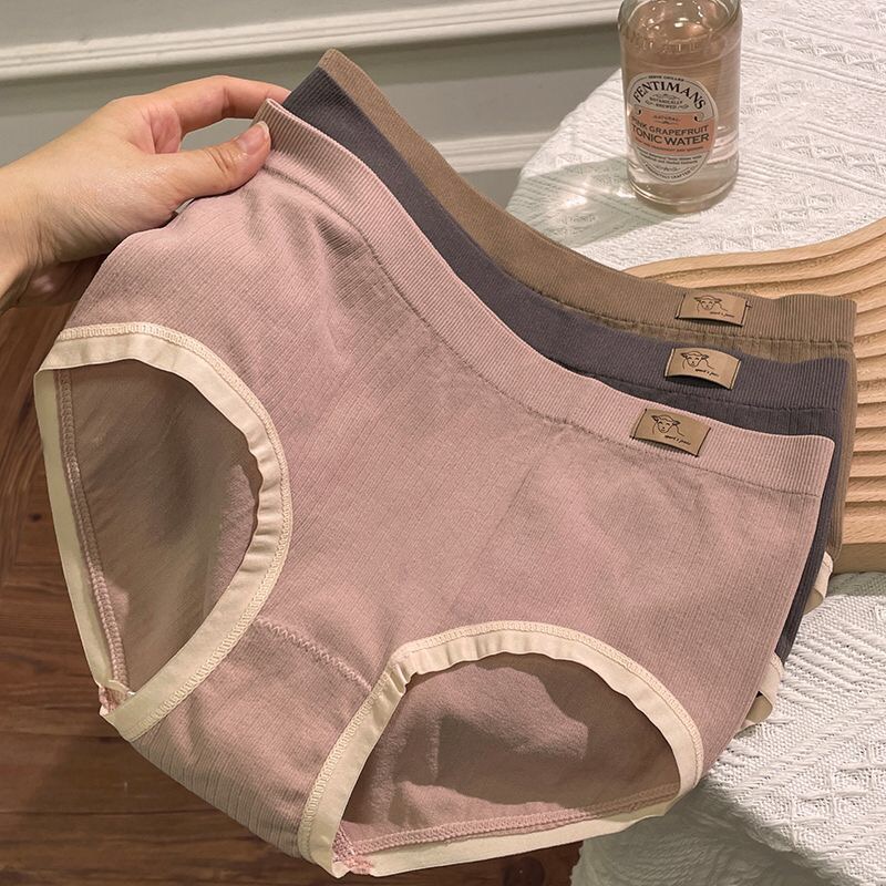 Hàng Mới Về Mới Quần Lót Cotton Không Đường May Kháng Khuẩn Độ Co Giãn Cao Thoải Mái Thoáng Khí Cho Nữ