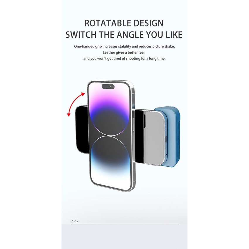 Giá Đỡ Điện Thoại Từ Tính 3300mAh Hỗ Trợ Chụp Ảnh Selfie Cho Android / i-Phone