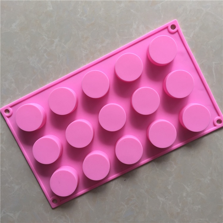 Khuôn Silicone 15 Ngăn Hình Trụ Làm Bánh Kẹo / Xà Phòng / Thạch Cao