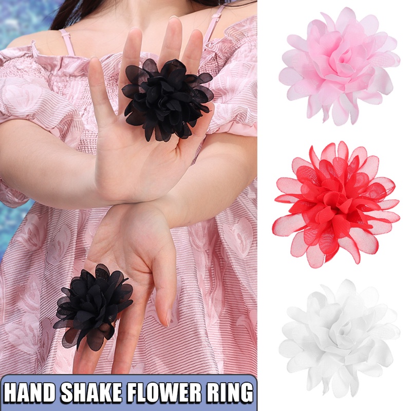 Đạo Cụ Sáng Tạo Nhẫn Hoa Vũ Phụ Kiện Jisoo Cùng Tay Lắc Hoa Camellia Hoa Blackpink Jisoo Lắc Tay Hoa Sáng Tạo Tinh Nhẫn Đạo Cụ Khiêu Vũ Nhẫn Hoa Ngón Tay