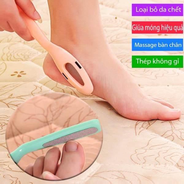 Dụng Cụ Chà Gót Chân Bằng Thép Không Gỉ Với Tay Cầm Nhựa