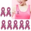 BTF 10xPink Ruy Băng Men Thổ Cẩm Ung Thư Vú Nhận Thức Hy vọng Ve Áo Pin Nút Huy Hiệu Áo Len Túi Ba Lô Trang Sức
