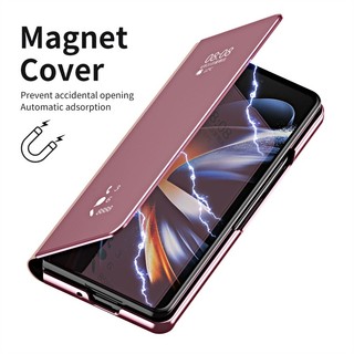 Smart View Mirror Bao Da Từ Tính Samsung Galaxy Z Fold 7 Z Fold 5 Z Fold 6 Stand Flip Casing Full Coverage Vỏ Gấp