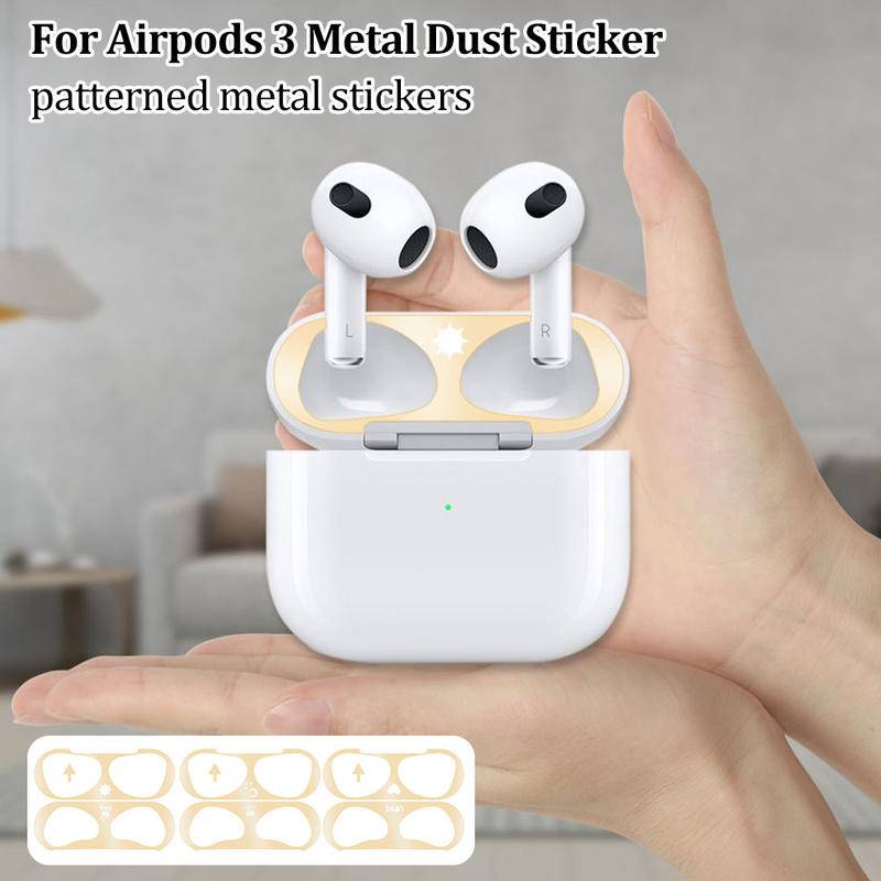 Dành Cho AirPods Pro 2 Bao Chống Bụi Chống Trầy Xước Da Miếng Dán Cho AirPods 3 2 1 Chống Bụi Bảo Vệ Phim
