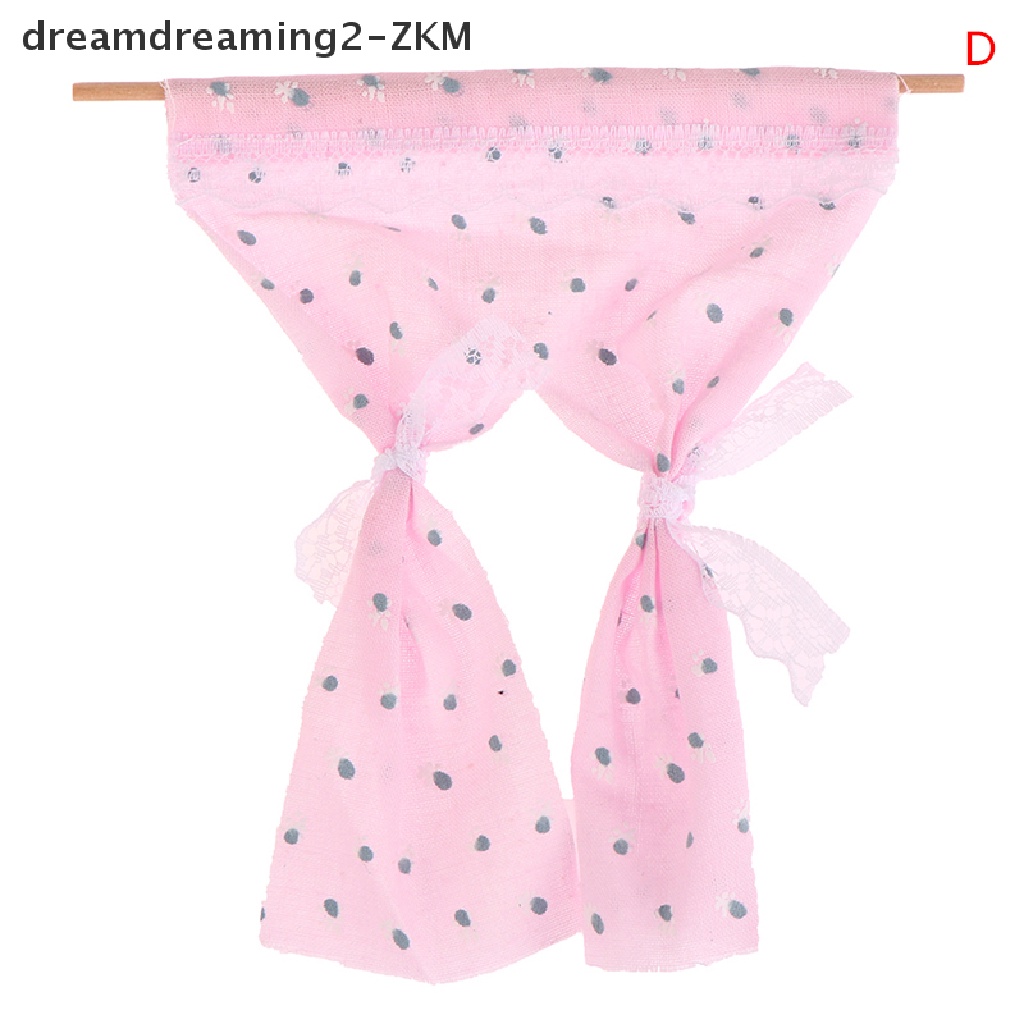 [dreamdreaming] 1Pc 1: 12 Nhà Búp Bê Rèm Hoa Thu Nhỏ Rèm Ren Nội Thất Nhà Mô Hình Trang Trí Nhà Búp Bê Phụ Kiện [zkm]