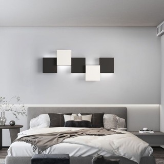 Đèn Tường Fangxing Đèn Led Tường Thích Hợp Cho Phòng Khách Hiện Đại Đen Trắng Thích Hợp Cho Hành Lang Cầu Thang Nhà Bếp Tricolor