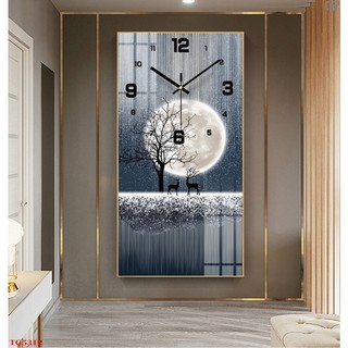 Tranh Đồng Hồ Tráng Gương Treo Tường Động Vật Nghệ Thuật 02
