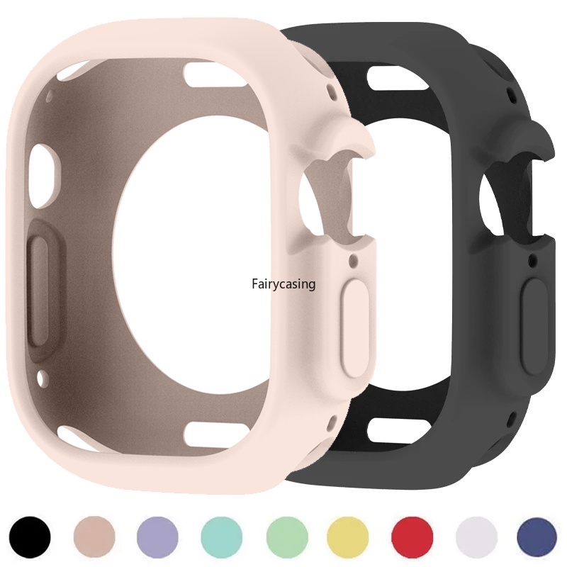 Nửa tay bảo vệ cho Apple Watch 46MM 42mm 8 7 6 5 4 SE 40 / 44 / 41mm Vỏ mềm silicon chống trầy xước cho IWatch Series 10 9 Ultra 2 49mm 45 / 44 / 42mm 3 2 1Phụ kiện