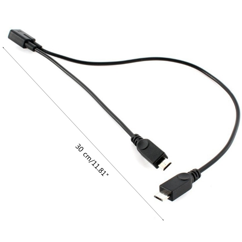 Pealike Micro USB Nữ đến 2 Micro USB Nam Bộ Chia Dây Cáp Phụ Kiện USB