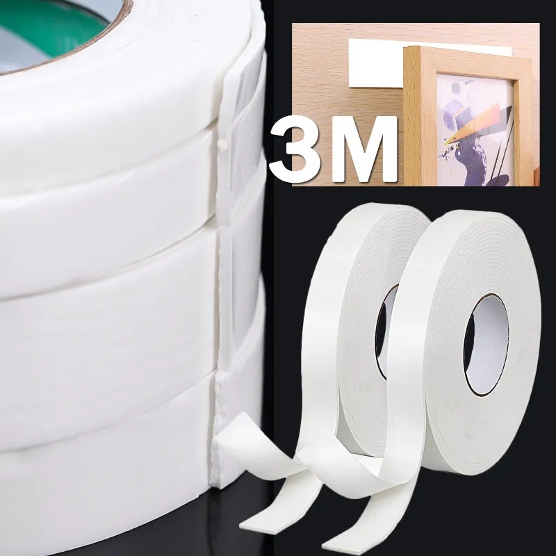 Cuộn Băng Keo Xốp Dày Hai Mặt Dài 3.0M 1.0 / 1.5 / 2.0 / 2.4 / 3.0cm Dùng Làm Đồ Thủ Công DIY