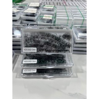 Mi fan 5D  LASHES SUPPLY độ cong C -CC - D, độ dày 0.05 (1 hộp 500 fan) mi volume 5d, (keo nối mi, uốn mi, dụng cụ nối m