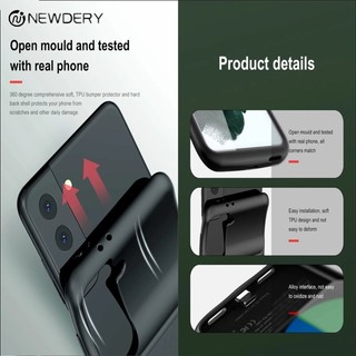 [Newdery] sạc dự phòng 6800mAh External Battery Case for Apple iPhone 16 PROMAX 15/14/13/12/11 Pro XS Max XR X Portable 4700mAh Power Bank shockproof Charging cover
