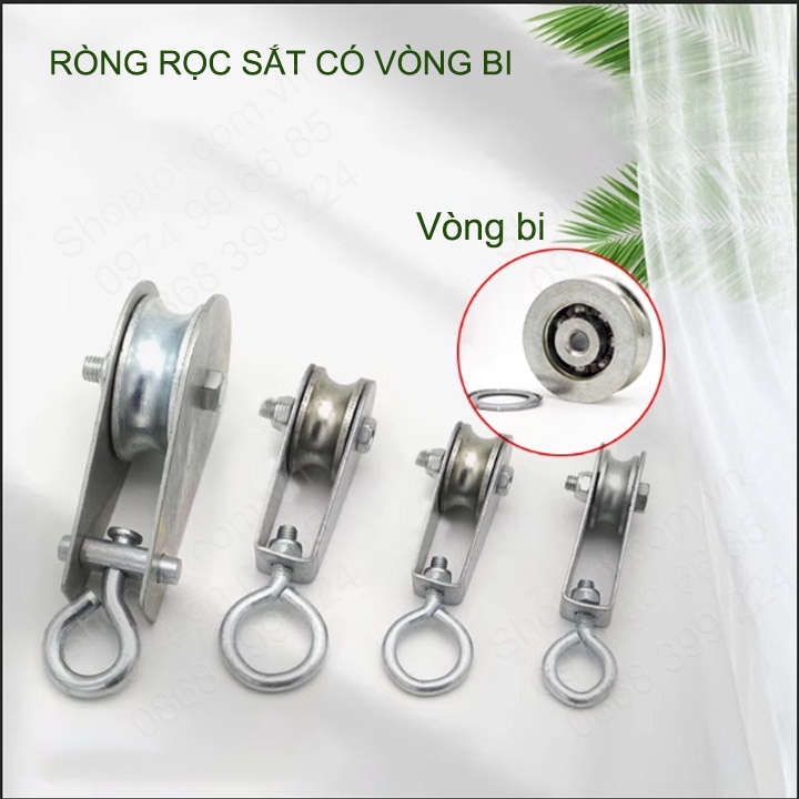 Ròng rọc đơn bằng thép mạ chống gỉ, có vòng bi với nhiều kích thước cho ...