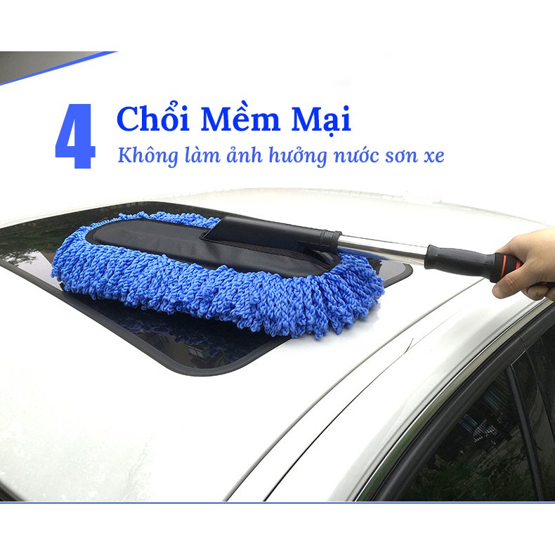 Chổi Rửa Xe Ô Tô Sợi Mềm-Chổi Lau Xe Ô Tô,Điều Chỉnh Được Độ Dài