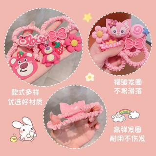 MEOWU Set 3 Cột Tóc Cartoon Hoạt Hình Phong Cách Hàn Quốc Cho Nữ Bé Gái