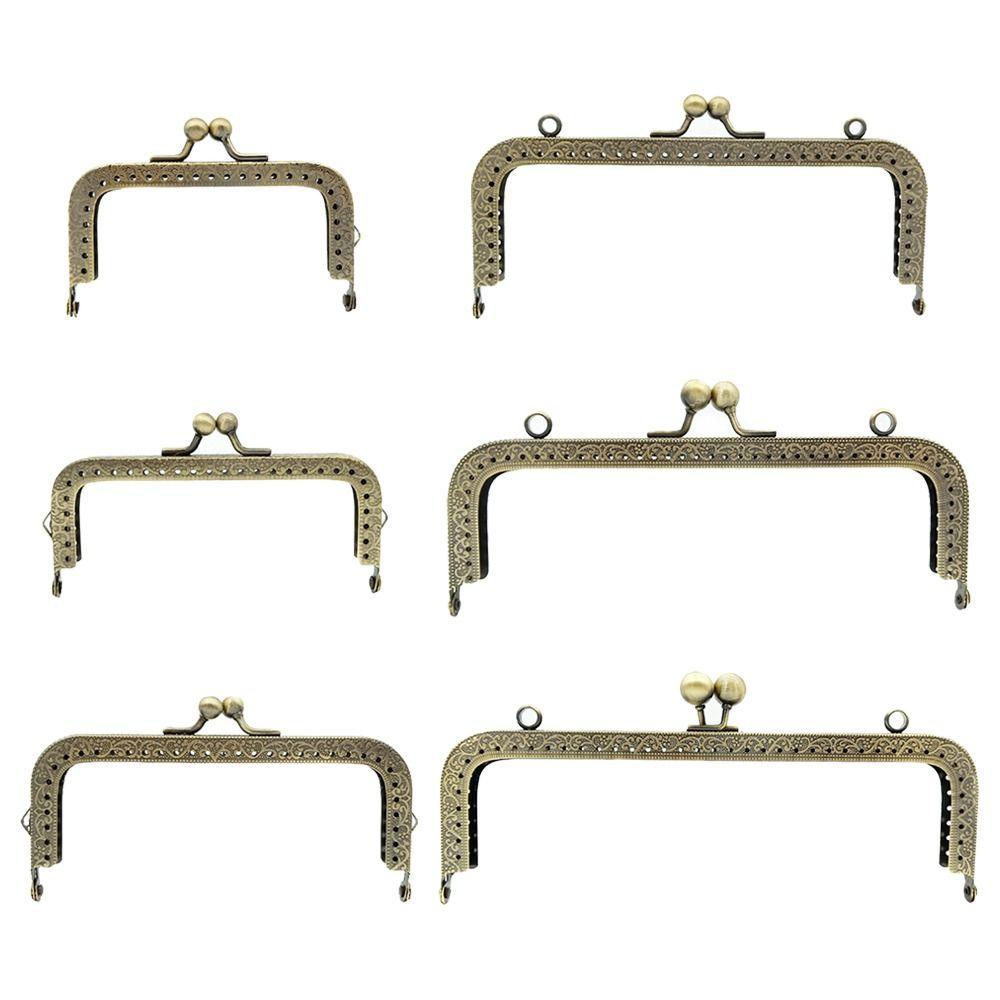 CPINCP Ví Khóa Khung, Kim Loại Vintage Ví Khung Kiss Clasp, Túi Mini Phần Cứng Ví Khung DIY Craft
