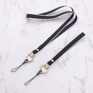 Dây Đeo Cổ Gắn Điện Thoại Di Động Bằng Lụa Hình Trái Tim / Quả Đào Đơn Giản