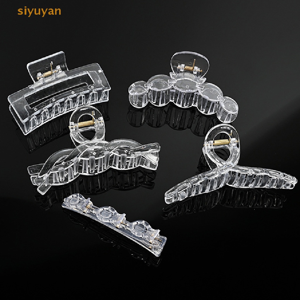 Kẹp Tóc Càng Cua Bằng Nhựa Acrylic Trong Suốt DIY Thời Trang Cho Nữ