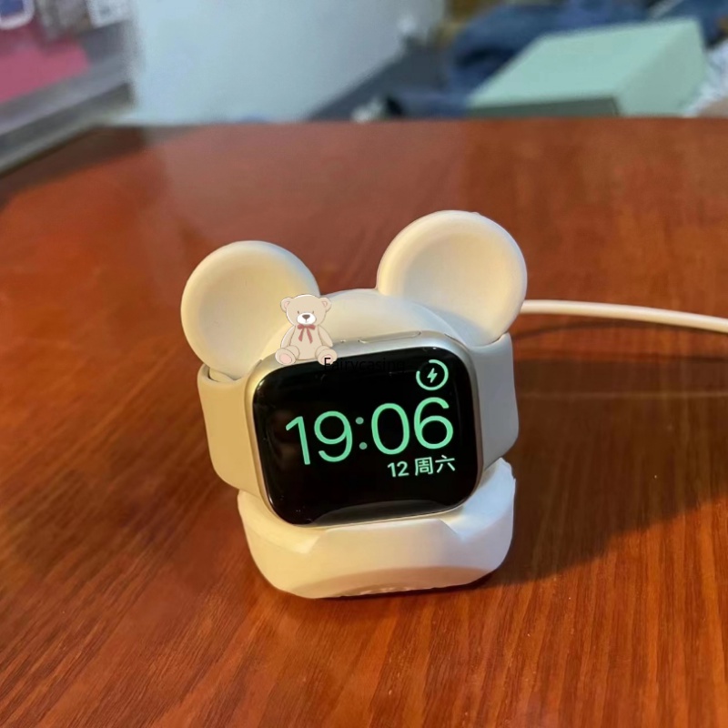 Đế Sạc Bằng Silicone Màu Trơn Cho Apple Watch Ultra 49mm 8 7 6 5 4 iWatch Series 3 2 1 SE