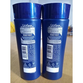 Combo 2 chai Dầu gội đầu Clear Men sạch gàu chai 140g hương Phong Lữ & Gỗ Đàn Hương - Hàng khuyến mãi