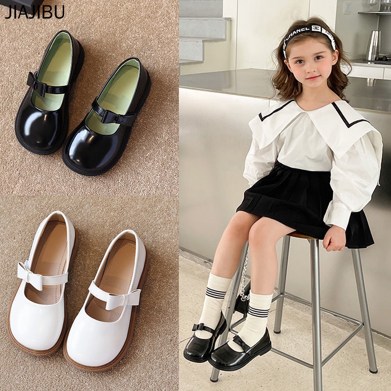 Girls Doll Shoes Cute Kids Shoes Giày Công Chúa đính Nơ Dễ Thương Cho Bé Gái Giày Da Mũi Tròn Chống Trơn Trượt Giày Trẻ Em Thông Thường Giày Mary Jane Bé Gái Giày Trẻ Em Giày Chống Va Chạm Cho Bé Giày đồng Phục Học Sinh Tiểu Học Princess Shoes