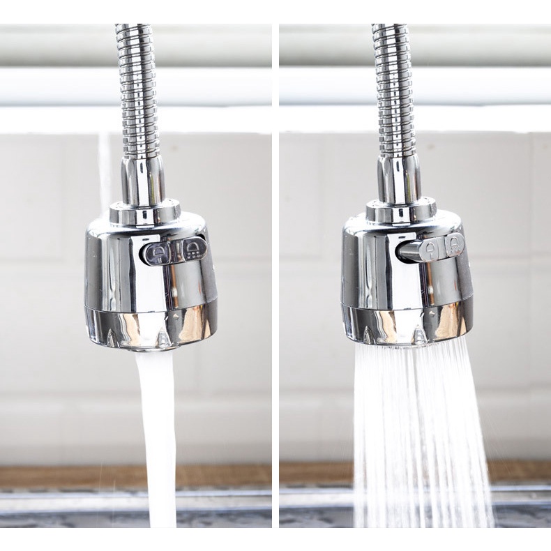 Vòi Inox Loại Dài 20cm Xoay 360 độ Rửa Chén Bát Dĩa Dùng Trong Gia đình