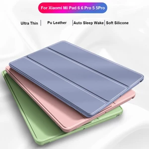 Máy Tính Bảng Cho Xiaomi Pad 6 Mi Pad 6 Pro Ốp Lưng Gấp Da PU Thông Minh Bao Da Cho mipad 5 Cho Xiaomi Mi Pad 5 Pro Ốp Lưng Tự Động Đánh Thức