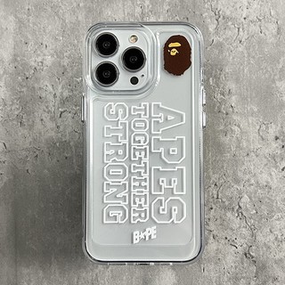 Ốp Điện Thoại Trong Suốt Chống Sốc Họa Tiết Bape Cho iphone 14 11 13 12 X XS Pro Max XR Mini 7 Samsung Galaxy S23 S22 ultra plus