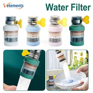 Máy Lọc Vòi Nước Nhà Bếp Có Thể Tháo Rời 6 Lớp / 360° Đầu Gắn Vòi Nước Chống Bắn Tung Tóe Tiết Kiệm Nước Có Thể Xoay Được