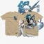 SY3 Gintama Áo Sakata Gintoki Cosplay Tay Ngắn Áo Anime Unisex Áo Bông Tai Kẹp Casual Oversize Tee YS3