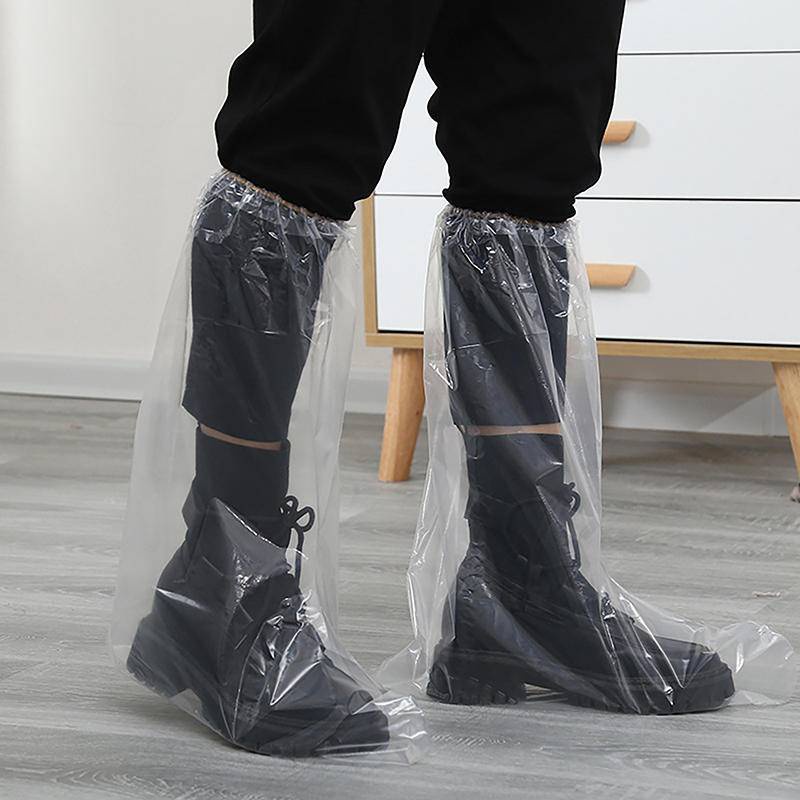 Vỏ Bọc Giày Đi Mưa Bằng Nhựa Dày Chống Nước Chống Bụi Dùng Một Lần