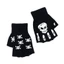 FUHUIOT Halloween Dạ Quang Găng Tay Punk Độc Đá Tay Chống Trượt Xương Kinh Dị Ấm Hơn Đồng Hồ Trang Phục Găng Tay Nửa Ngón Găng Tay