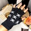 JUNYUE88US Găng Tay Full Ngón Tay Nữ Ấm Kinh Dị Không Trượt Giữ Ấm Xương Tay Xương Đầu Lâu Phụ Kiện Thời Trang