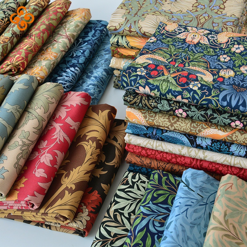 Tự Làm Handmade Hoa Nguyên Chất Cotton In Nhuộm Vải Morris Phong Cách Túi Quần Áo Trang Trí Cho Đệm TJ20455